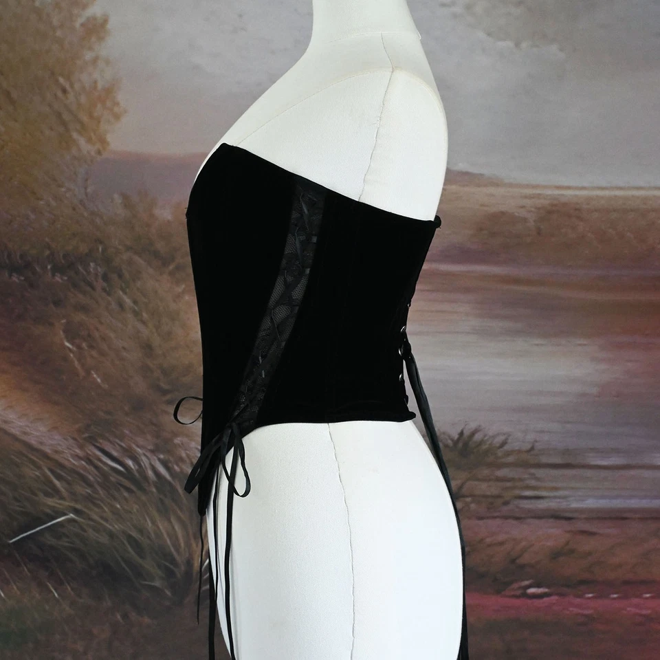 Renaissance Corset for Women Victorian Overbust Retro Strapless Bustier Corset - Image 3 of 4