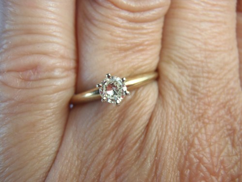 1/4CT Tw Diamond Engagement Wedding Bridal Ring 14K Yellow Solid Gold Size 6.5 - Picture 21 of 22