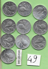 @lotto 10 monete  1 lire del 1949 italia repubblica