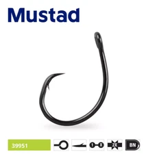 Mustad UltraPoint Demon Perfect Circle Hooks Bass Pollock Sea Fishing 39951Np-BN