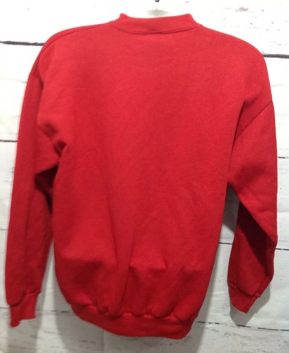 Vintage Mickey Mouse Crew Neck Sweater Red Large L Disney Long Sleeve Pullover - Picture 4 of 5