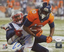 Emmanuel Sanders Signed Denver Broncos 8x10 Photo JSA