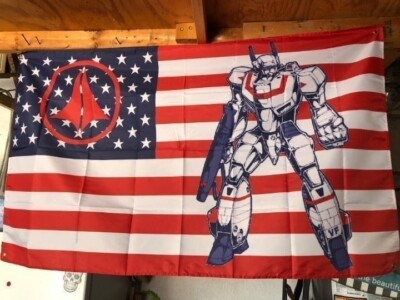 GIANT 5' ROBOTECH MACROSS SAGA RICK HUNTER VERITECH FLAG BANNER