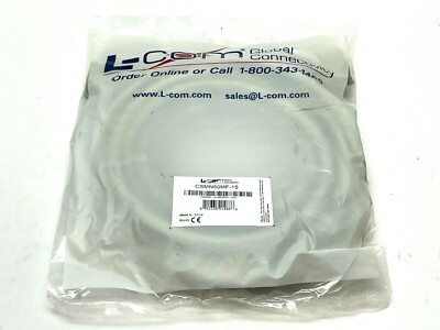 L-Com CSMN50MF-15 Deluxe Molded D-Sub Cable DB50 Male / Female 15ft Length