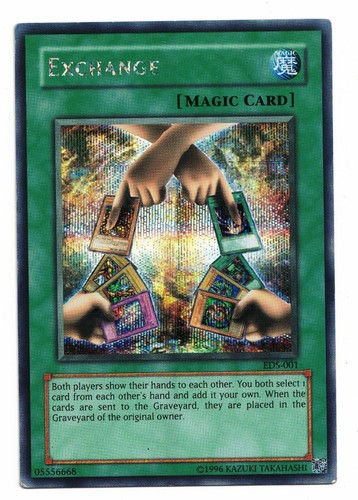 【PSA9】「エクスチェンジ」EDS シークレット 英語版 EXCHANGE Exchange EDS-001 Secret Rare Yugioh NM | eBay