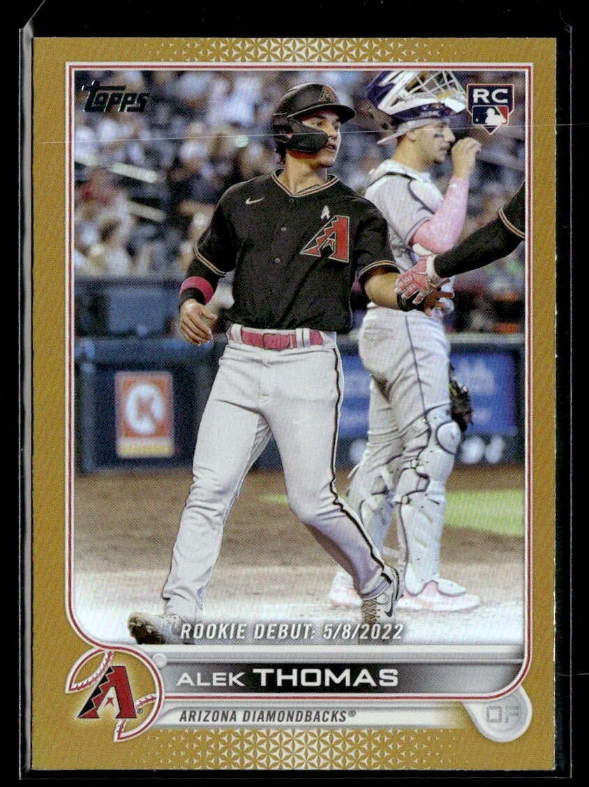 2022 Topps Update Gold Foil Alek Thomas Rookie Arizona Diamondbacks #US282