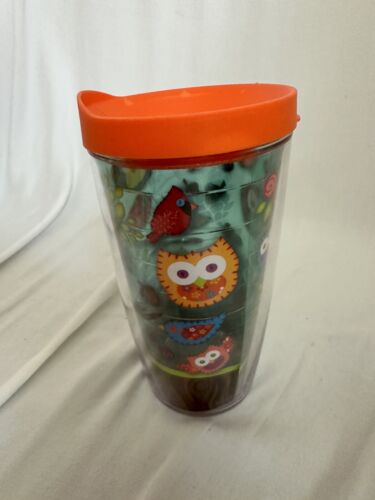 Owls Tumbler Hot/Cold Tervis 16 oz Wrap Orange Travel Lid