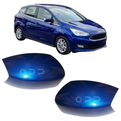Für Ford C Max Außenspiegel Abdeckung Lackiert Deep Impact Blau 2010-2019 LH oder RH