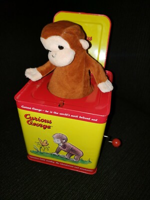 Curious George Classic Jack in the Box Ideal Kids Tin Toy Gift Schylling Works 19649200368 | eBay