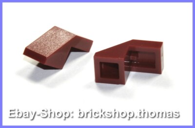 Lego 2 x Dachstein Winkel rot - 28192 - 45° 2x1 Dark Red Slope - NEU / NEW