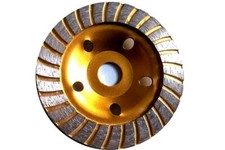 Diamante mola Piatto Dischi abrasivi Ø 115 mm 22,23 mm fori per denti 7 mm Turbo