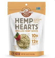 Manitoba Harvest Hemp Hearts Raw Shelled Hemp Seeds Natural With Omega 16oz