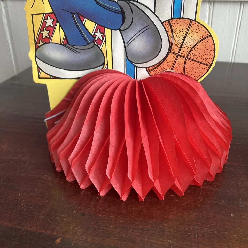 VTG Mickey & Minnie Birthday Table Decor.  Honeycomb Foldable Decor. Walt Disney - Image 3 of 4