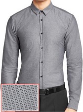 NWT HUGO Red Label by Hugo Boss Slim Fit Lightweight Woven Pattern Sport Shirt