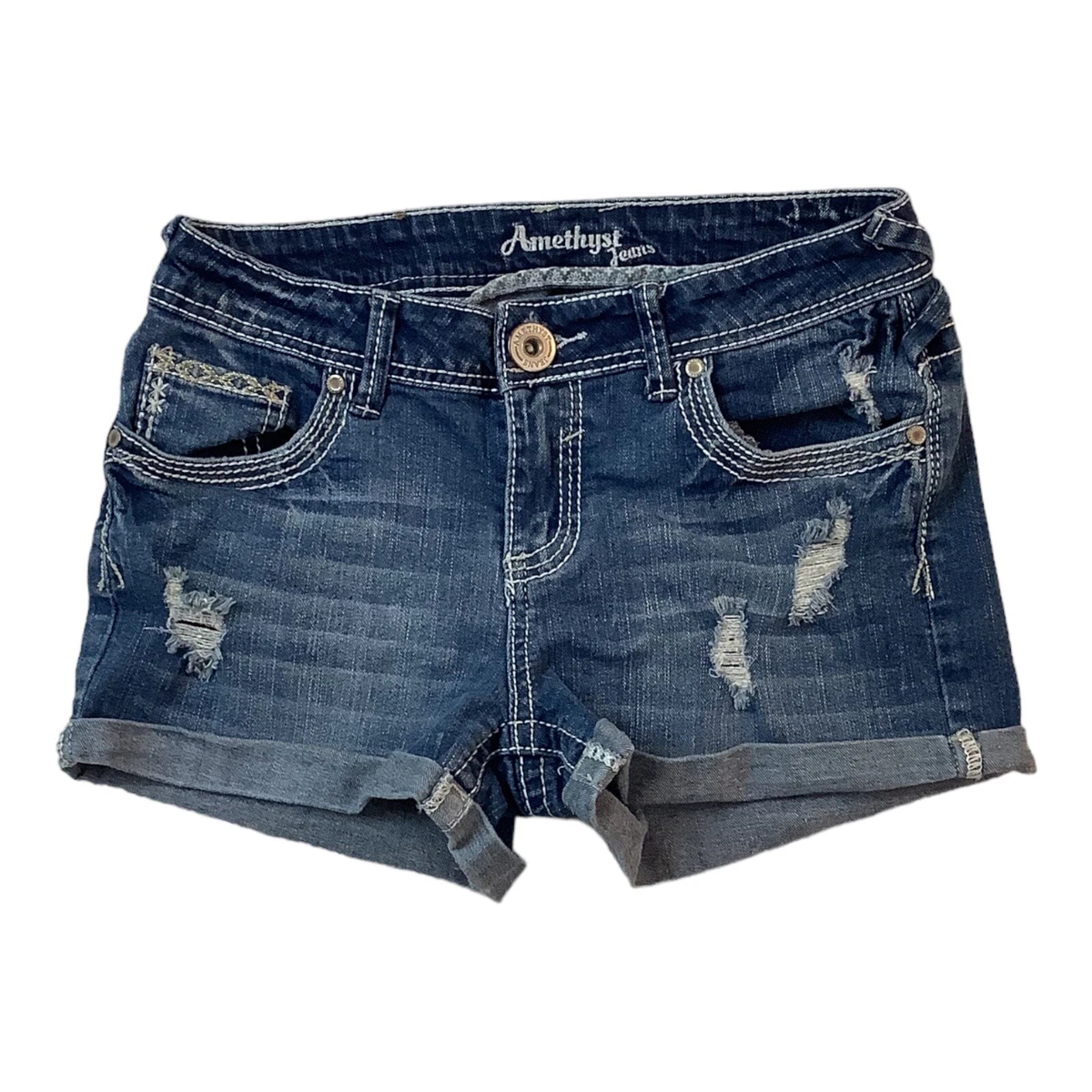 Blue jeans shorts ladies sale