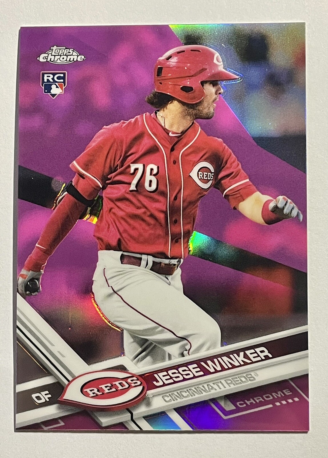 2017 Topps Chrome Pink Refractor Jesse Winker #74