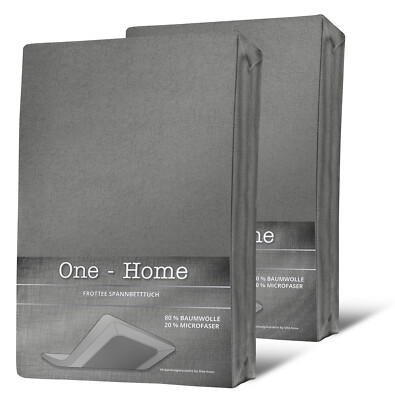 2er Pack Spannbettlaken FROTTEE 90x200 cm - 100x200 cm grau Spannbetttuch Set