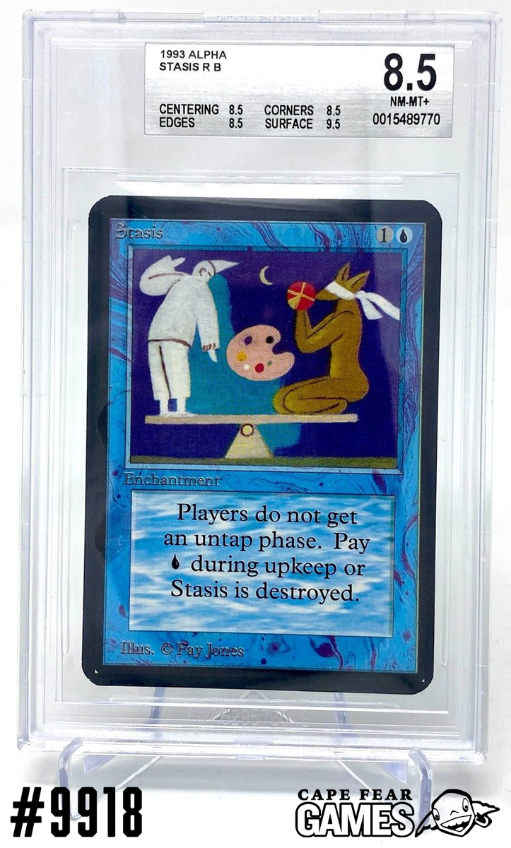 MTG Stasis - BGS 8.5 - #9918, NM-Mint, English Alpha | eBay