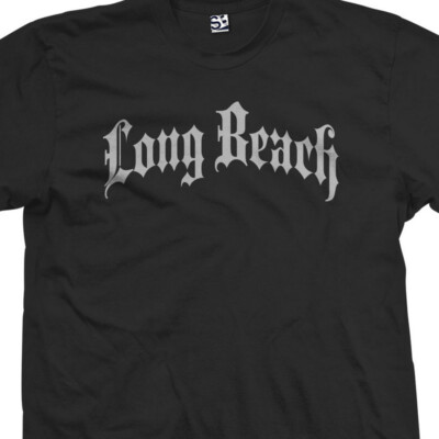 Long Beach Thug T-Shirt | Old English LBC LB Tattoo Dad  Life Mens Tee Shirt