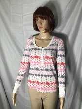 Victoria's Secret Pajama Top Size S Long Sleeve Scoop Neck Comfy Lounge Winter