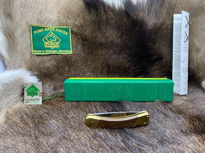 1987 Puma 765 Setter Knife With Jacaranda Handles Green / Yellow