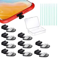 10 Pcs USB C Anti Loss Dust Plugs Type C Port Silicone Dust Covers for Phone