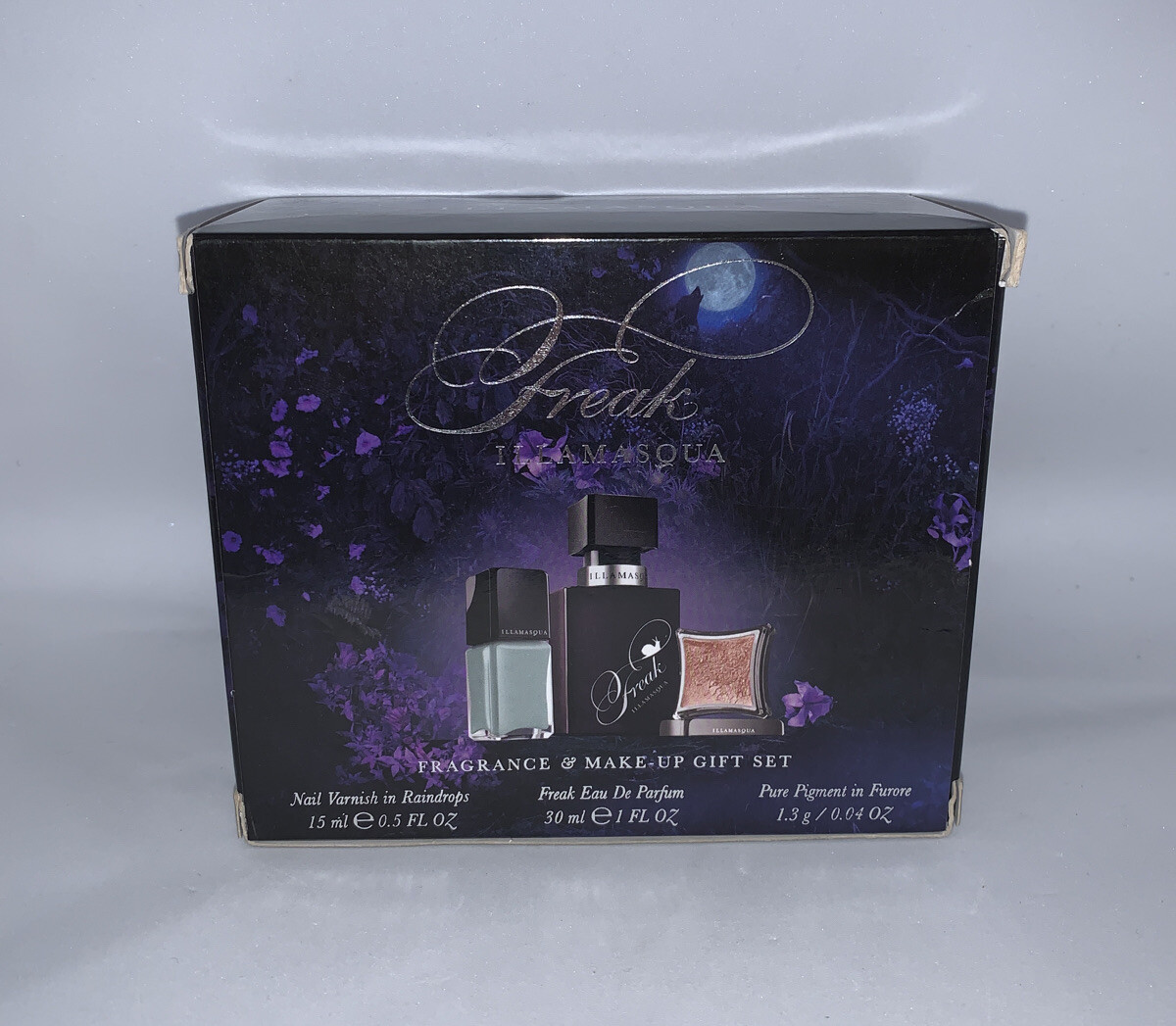 Illamasqua FREAK Perfume Gift Set EDP 30ml Nail Varnish 15ml Make Up 1.3g *RARE*