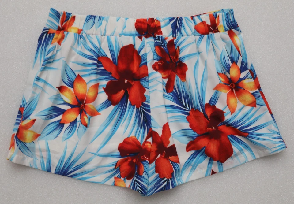 IZZY & LOLA TROPICAL ISLE SHORTS BOHO BOÊMIO PULL ON FLORAL RESORT WEAR M ou G - Imagem 2 de 4