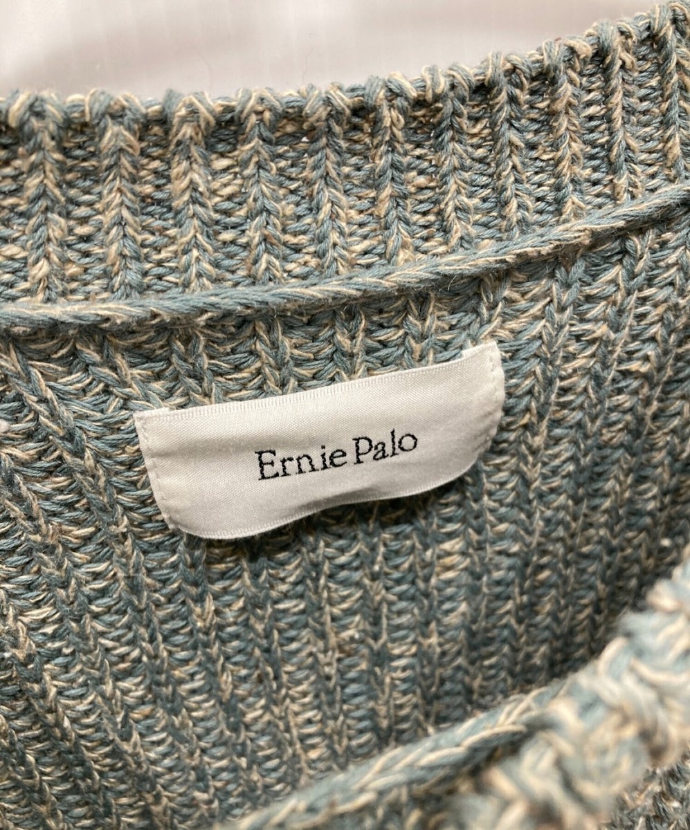 Ernie Palo Cotton Silk P/O Rib Knit Cotton Silk Pullover Rib Knit 