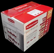Rubbermaid 34pc Plastic Food Storage Container Set