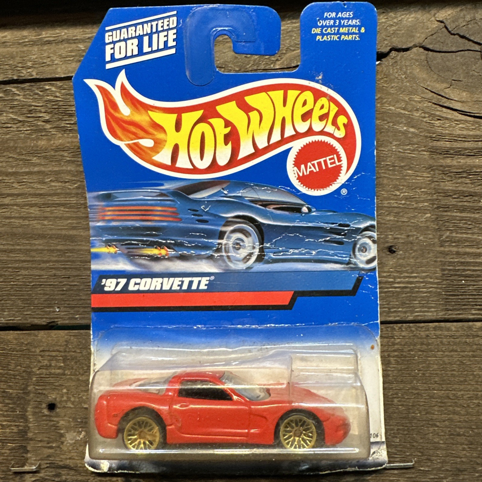 2000 Hot Wheels Mainline/Collector #188 '97 CORVETTE Red w/Gold Lace Sp-Variant