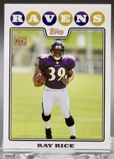 2008 Topps Football Card #352 Ray Rice (RC) Rookie Card Baltimore Ravens. rookie card picture