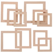 10pcs Dollhouse Picture Frames, 1: 12 Scale Miniature Wood Photo Frames Mini ...