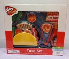 Kids PlayRight Taco Set - Pretend Play Kitchen Toy For Toddlers/33 Piece Set.
