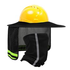 TCCFCCT Full Brim Mesh Neck Sun Shield, Large, Shade 1+bandana 1 Black 