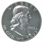 1963 Proof Franklin Half Dollar 90% Silver *0338