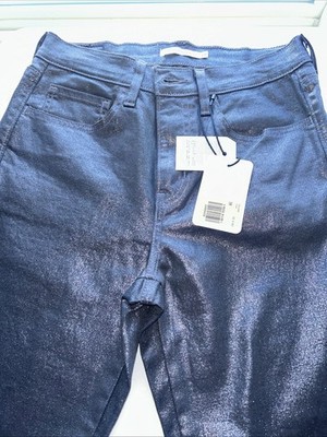 Levi s 724 High Rise Straight Silver Jeans 28x32 New Tags.  /1Q