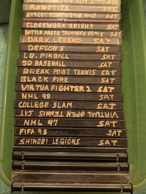 29 Sega Saturn Game Lot Original Authentic Tested, Most Work, As is Used Rare