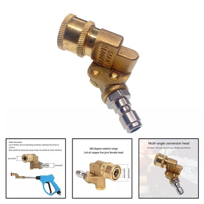 #ad Pressure Washer Nozzle For 360 Degree Pivoting Coupler Cleaning Connector New $13.59