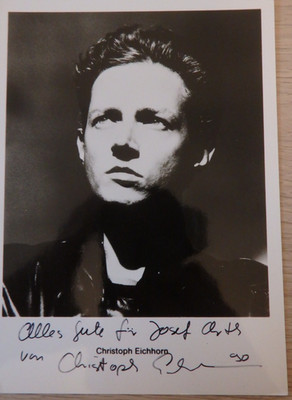 Autogramm deutscher Schauspieler und Regisseur Christoph Eichhorn 1990 (124070)