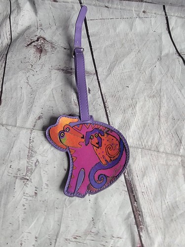 Laurel Burch On Board Companions Luggage Tag Multicolor Dogs Sun N Sand 