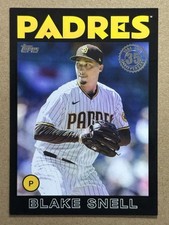 2021 Update 1986 Topps Baseball 35th Anniversary Black /299 Blake Snell #86B-40