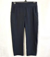New QVC Denim  Co Active Slim Straight Black Ankle Pants / Petite Medium