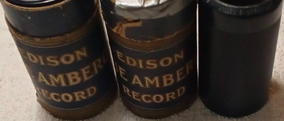 Edison Phonographs Amberol Cylinder Records Lot of 3 with Original Tubes