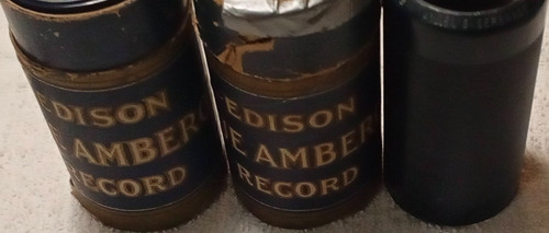 Edison Phonographs Amberol Cylinder Records Lot of 3 with Original Tubes