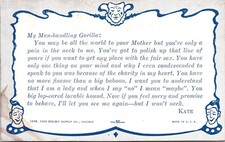 1938 Humorous Searching for LOVE Letters, Exhibit Supply, CHICAGO, IL Postcard