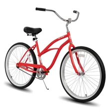 Beach Cruiser Bike for Adults, 26 inch Step-Through Frame Womens Bicycle, Sin...