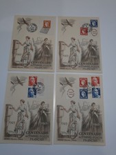 FRANCE LOT 4 CARTES MAXIMUM DE 1949. BONNE COTE