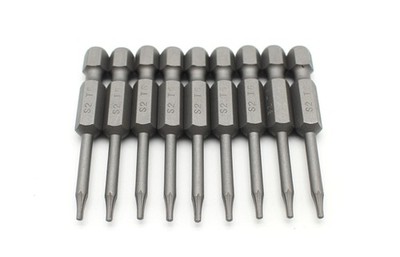 10 Pack T6 Torx Screwdriver Insert Bits Round Shaft Impact Ready Taiwan S2 Steel