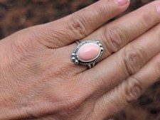 Authentic Zuni Multi Stone Inlay Sterling Silver Ring Native American Handmade